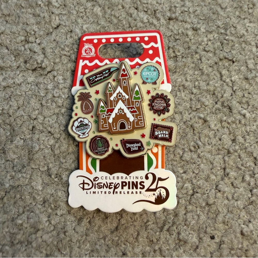Disney Limited Release 25th Anniversary Pin Set - Brown and Red